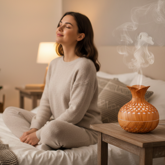 Wood Grain Essential Oil Diffuser – Smart Air Humidifier